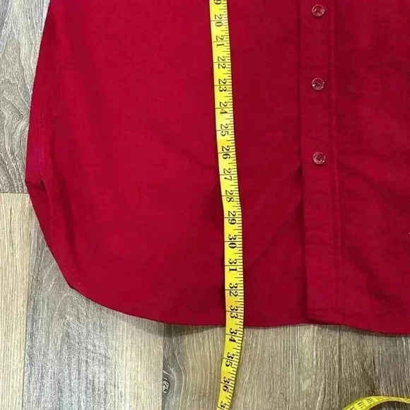LL‎ Bean vintage Chamois Heavy Weight Flannel Shirt Red button up Men’s XL-TALL - Picture 7 of 14